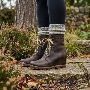 SOREL Joan of Arctic Wedge II Waterproof Leather Boots - Women's 9.5